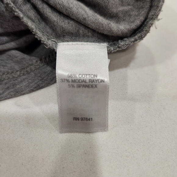 J Jill Shirt Womens Large Gray Cotton Modal Stretch Turtleneck Long Sleeve - Picture 6 of 12